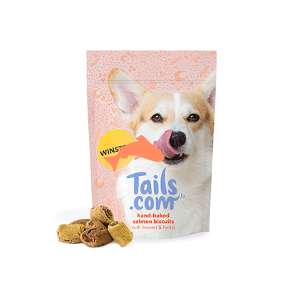 A pack of salmon biscuits