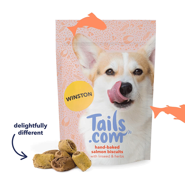 A pack of salmon biscuits
