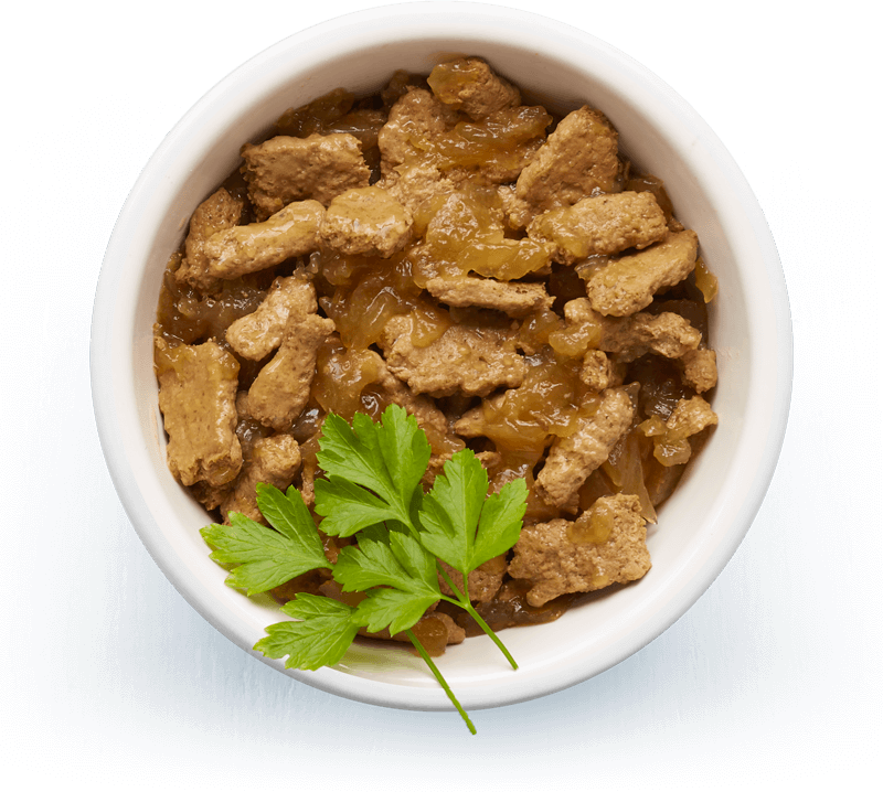 An image of Tails wet food. Slow-cooked fillets with chicken & duck in delicious jelly.